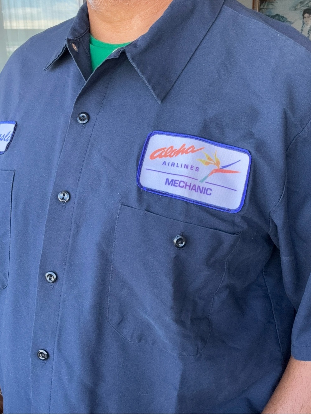 Aloha Airlines Hawaii mechanic shirt with patches size XL - Picture 5 of 6